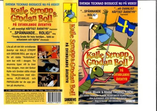 Tecknat Barn Svenska:Kalle Stropp och Grodan Boll på svindlande äventyr (1991 Sandrews AB) DVDRIPPEN (Svenska) Hela Filmen (4D)